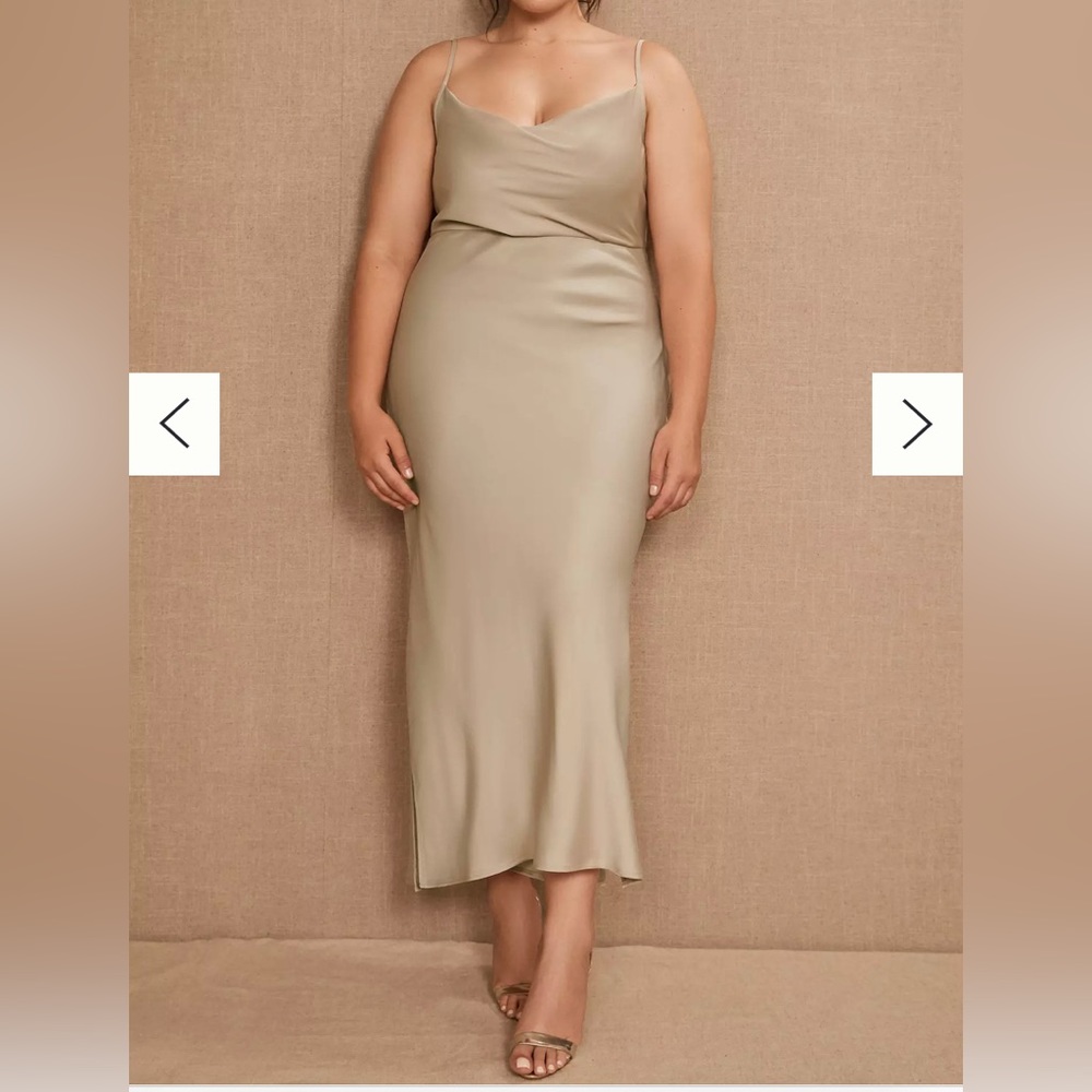 Anthropologie satin midi dress size 16W